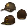 Picture of UPS Embroidered Front & Back Fitted Flexfit Brown Baseball Cap Hat PERSONALIZED NAME