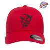 Picture of Dodge Demon Challenger Emblem Embroidered FlexFit Fitted Hat Mopar SRT Red Black