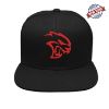 Picture of Dodge Hellcat Challenger Charger Emblem Embroidered FlexFit Fitted Hat Mopar SRT Red Black