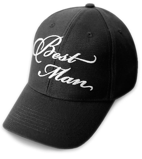 Picture of Best Man Wedding Baseball Cap Black Hat