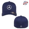 Picture of Mercedes-Benz Badge Logo Embroidered Front Back Flexfit Fitted Black Ball Cap