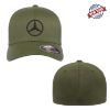 Picture of Mercedes-Benz Badge Logo Embroidered Front Back Flexfit Fitted Black Ball Cap