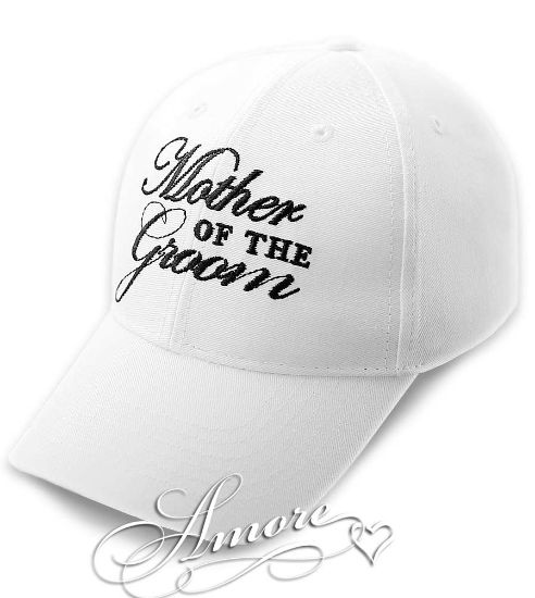 Picture of Mother of the Groom Wedding Baseball Cap White Hat