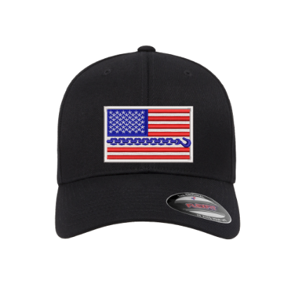 Picture of Towing Company Chain Flag Embroidered Flexfit Hat