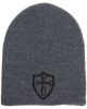 Picture of Crusader Cross Military Logo Embroidered Beanie with or without Cuff