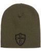 Picture of Crusader Cross Military Logo Embroidered Beanie with or without Cuff