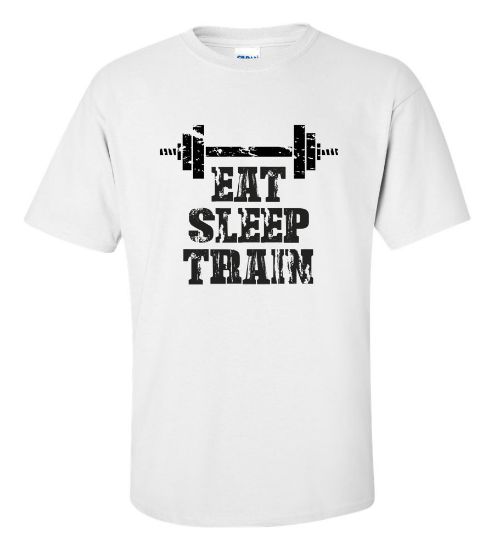 Picture of Eat Sleep Train Weights T-Shirt