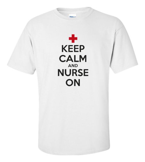 Picture of Keep Calm And Nurse On T-shirt