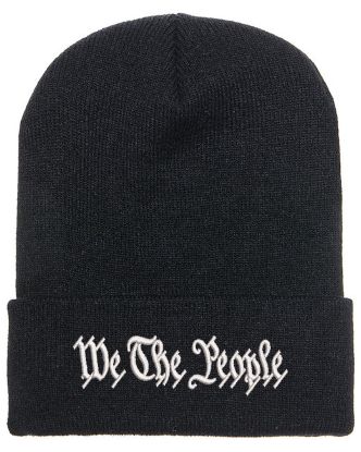 Picture of We The People Embroidered Patriotic Beanie With or Without Cuff