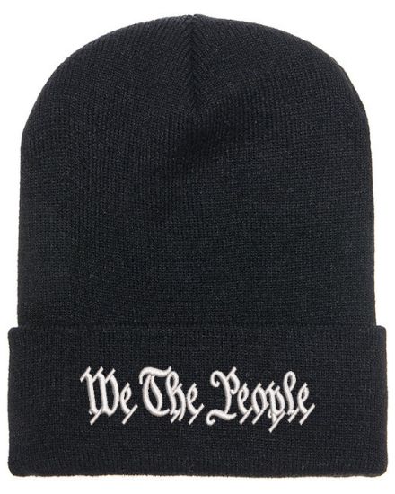 Picture of We The People Embroidered Patriotic Beanie With or Without Cuff