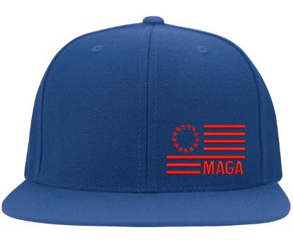 Picture of Trump MAGA Flag Side Embroidered Patriotic Flexfit Hat