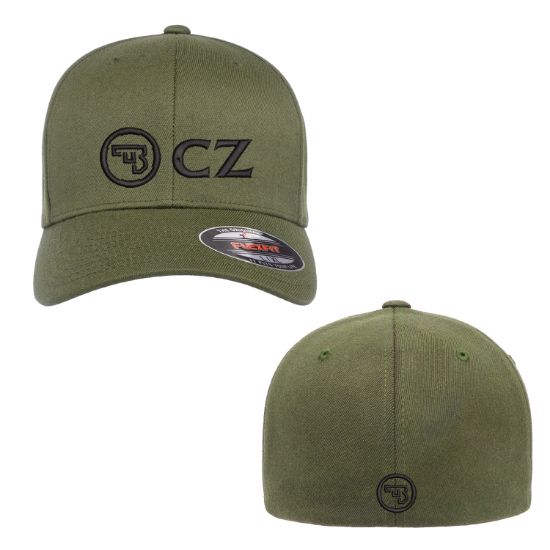 Picture of CZ Gun Logo Embroidered Flexfit Hat Front and Back Stitch