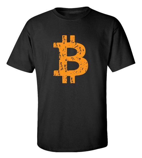 Picture of Distressed Bitcoin Sym T-shirt