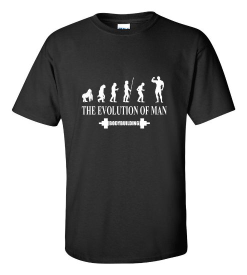 Picture of The Evolution Of Man Bodybuilding Gym Trainer T-shirt