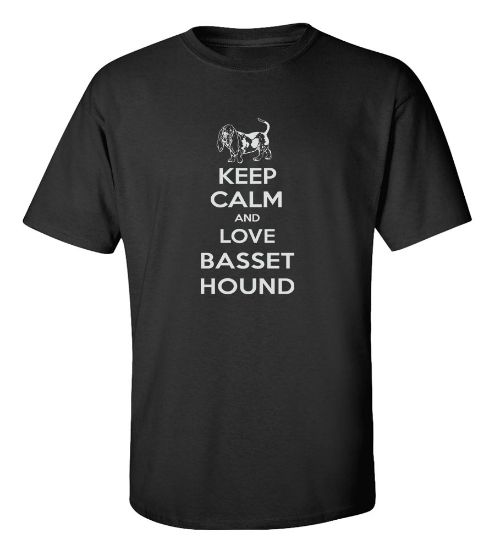 Picture of Keep Calm and Love a Basset Hound T-shirt