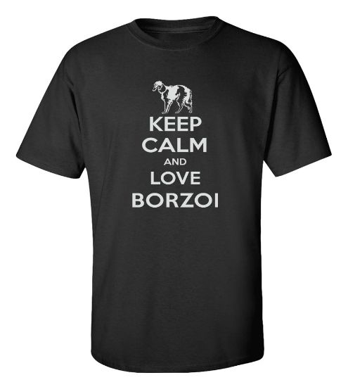 Picture of Keep Calm and Love a Borzoi T-shirt