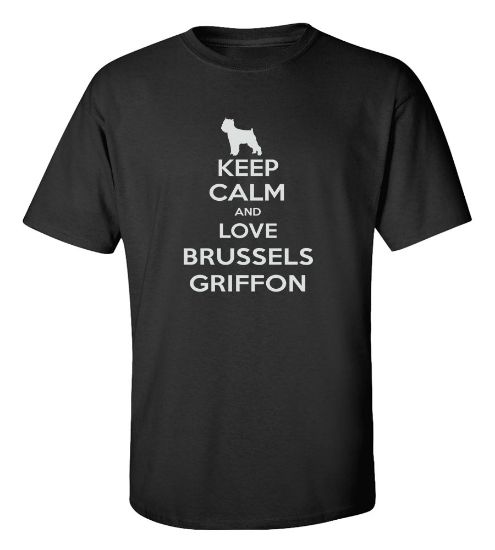 Picture of Keep Calm and Love a Brussels Griffon T-shirt