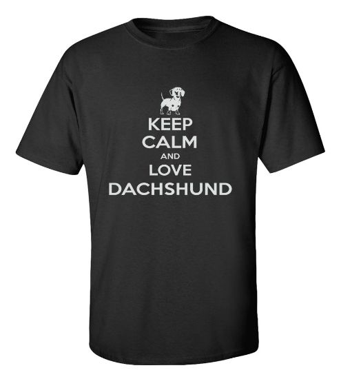 Picture of Keep Calm and Love a Dachshund T-shirt