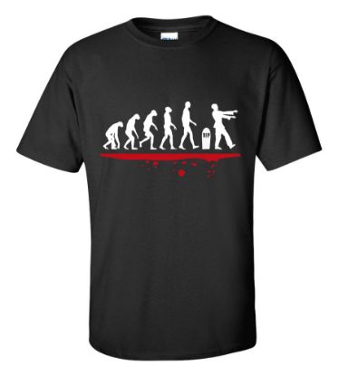 Picture of Halloween Man Evolution Zombie T-shirt