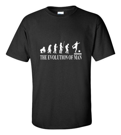 Picture of The Evolution Of Man Soccer FIFA UEFA T-shirt