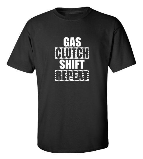 Picture of Gas Clutch Shift Repeat T-shirt