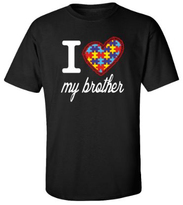 Picture of I Love My Brother Autism T-shirt