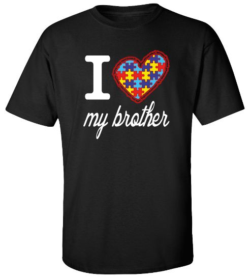 Picture of I Love My Brother Autism T-shirt