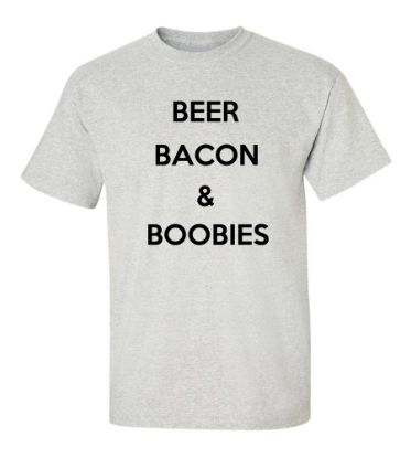 Picture of Beer Bacon and Boobies T-Shirt