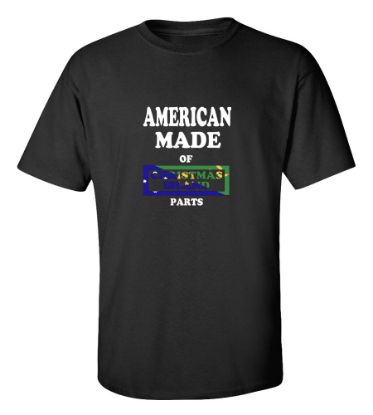 Picture of American made of christmas island parts T-shirt