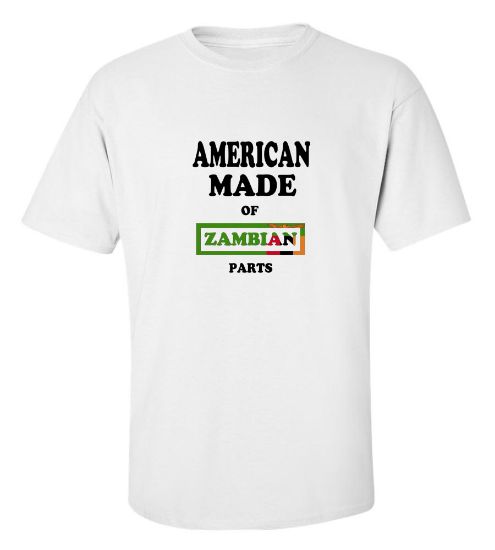 Picture of American Made Of Zambian Parts T-shirt