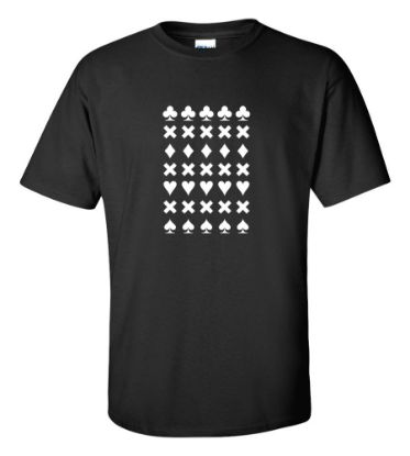 Picture of Cards Symbols T-shirt New College Funny Poker Casino Tee