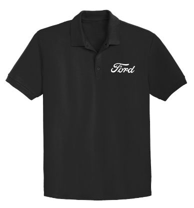 Picture of Ford Motor 150 250 350 Black Polo T-Shirt