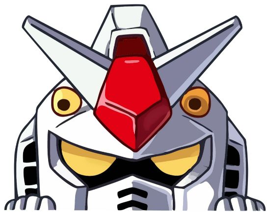 Picture of Gundam RX-78 Peeking Window Vinyl Decal Anime Sticker Gundam 6 Inches