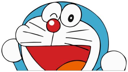 Picture of Doraemon Happy Peekin Window Vinyl Decal Anime Sticker Doraemon 6 Inches