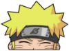 Picture of Happy Naruto Peeking Window Vinyl Decal Anime Sticker Naruto 6 Inches