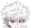 Picture of Cute Killua Peeking Window Vinyl Decal Anime Hunter x Hunter Sticker 6 Inches