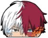 Picture of Shouto Todoroki My Hero Academia  Peeking Window Vinyl Decal Anime Sticker 6 Inches