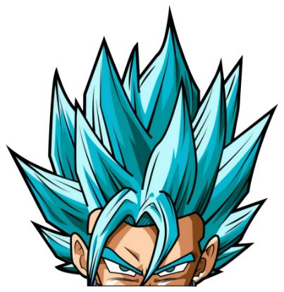 Picture of Goku Super Saiyan Blue Dragon Ball Z Peeking Window Vinyl Decal Anime Sticker 6 Inches