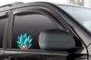 Picture of Goku Super Saiyan Blue Dragon Ball Z Peeking Window Vinyl Decal Anime Sticker 6 Inches