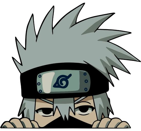 Picture of Kakashi Naruto Peeking Window Vinyl Decal Anime Sticker 6 Inches