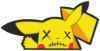 Picture of Pikachu XX Peeking Window Vinyl Decal Anime Sticker Pokemon 6 Inches