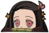 Picture of Nezuko Kamado 3 Demon Slayer Peeking Window Vinyl Decal Anime Sticker 6 Inches