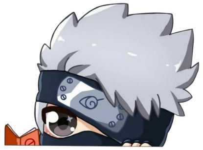 Picture of Kakashi Hatake 3 Naruto Peeking Window Vinyl Decal Anime Sticker 6 Inches