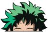 Picture of Izuku Midoriya My Hero Academia Peeking Window Vinyl Decal Anime Sticker 6 Inches