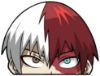 Picture of Shoto Todoroki 2 My Hero Academia Peeking Window Vinyl Decal Anime Sticker 6 Inches